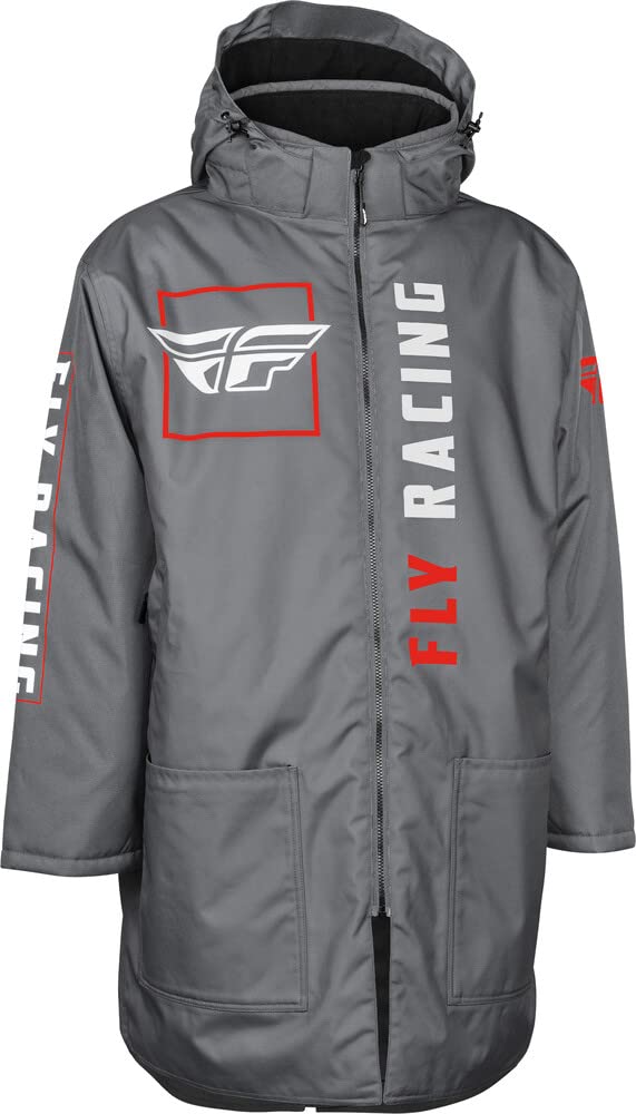 Amazon.com: Fly Racing Pit Coat (Grey/Red, One Size) : Automotive